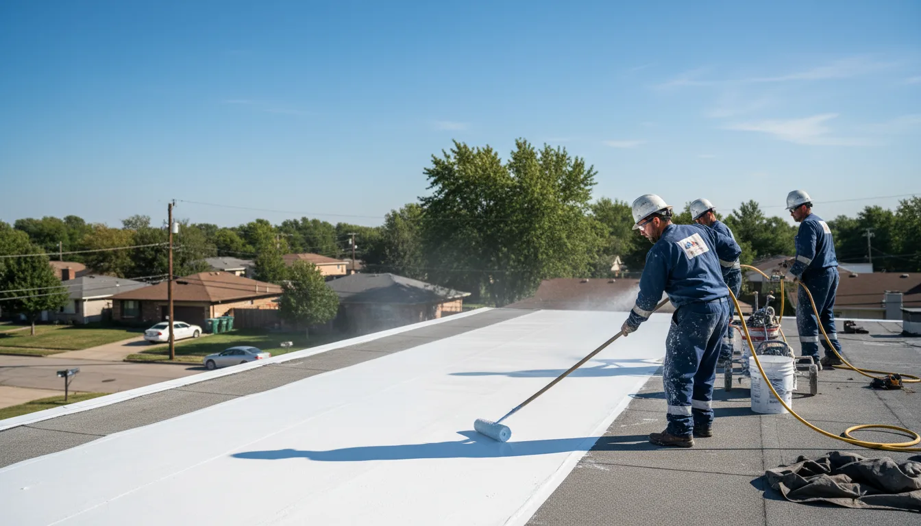 Commercial roof coating in Biscoe, AR near me